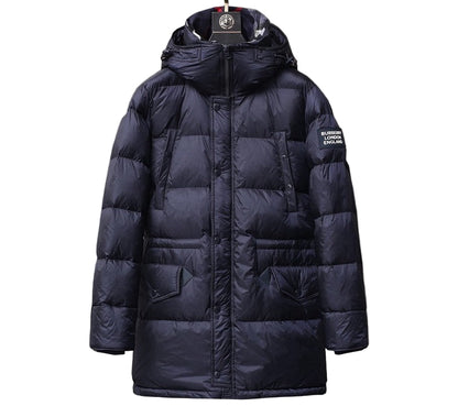 Burberry Lockwood Long Down Jacket "Navy Blue"