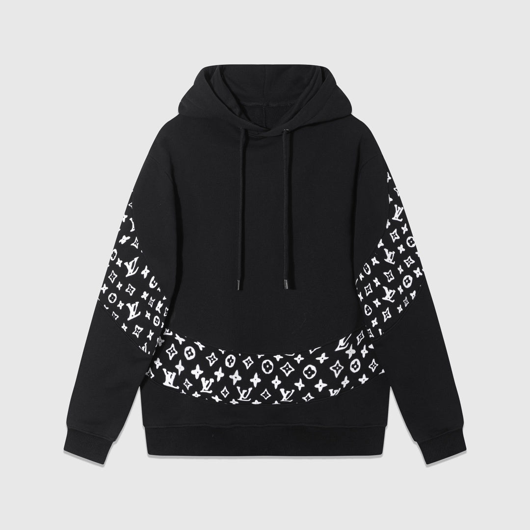 Louis Vuitton Monogram Circle Cut Hoodie "Black-White"