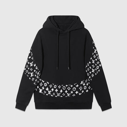 Louis Vuitton Monogram Circle Cut Hoodie "Black-White"