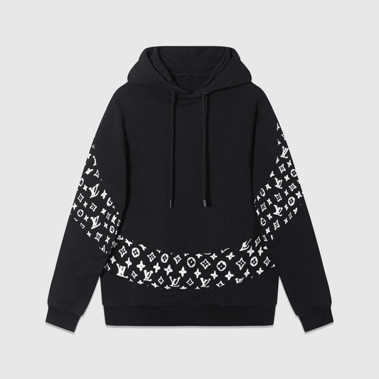 Louis Vuitton Monogram Circle Cut Hoodie "Black-White"