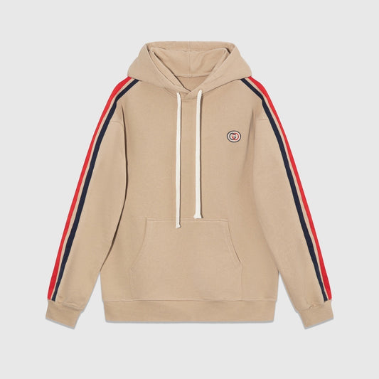 Gucci GG Embroidered Hoodie "Beige"