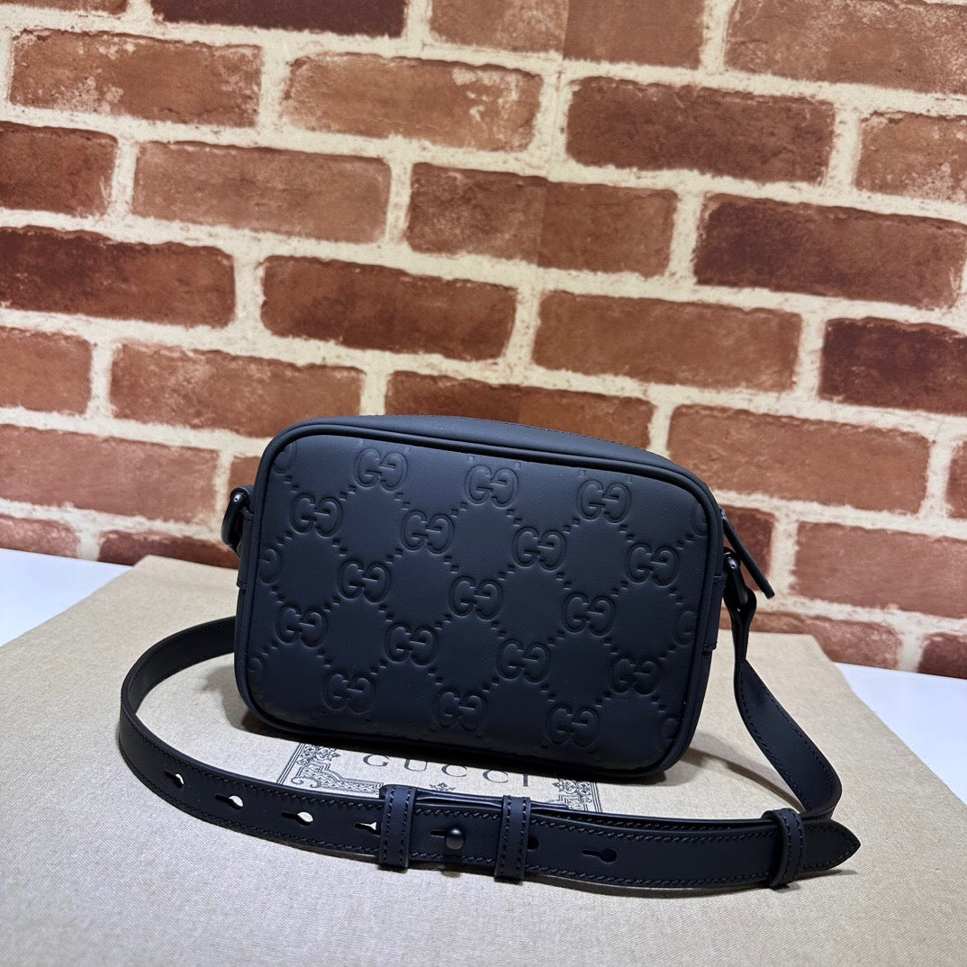 Gucci Rubber Effect Monogram GG Crossbody Bag