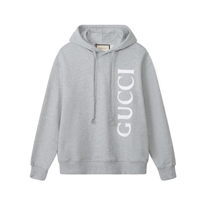 Gucci Logo Popover Hoodie "Grey"