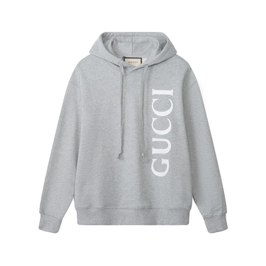 Gucci Logo Popover Hoodie "Grey"