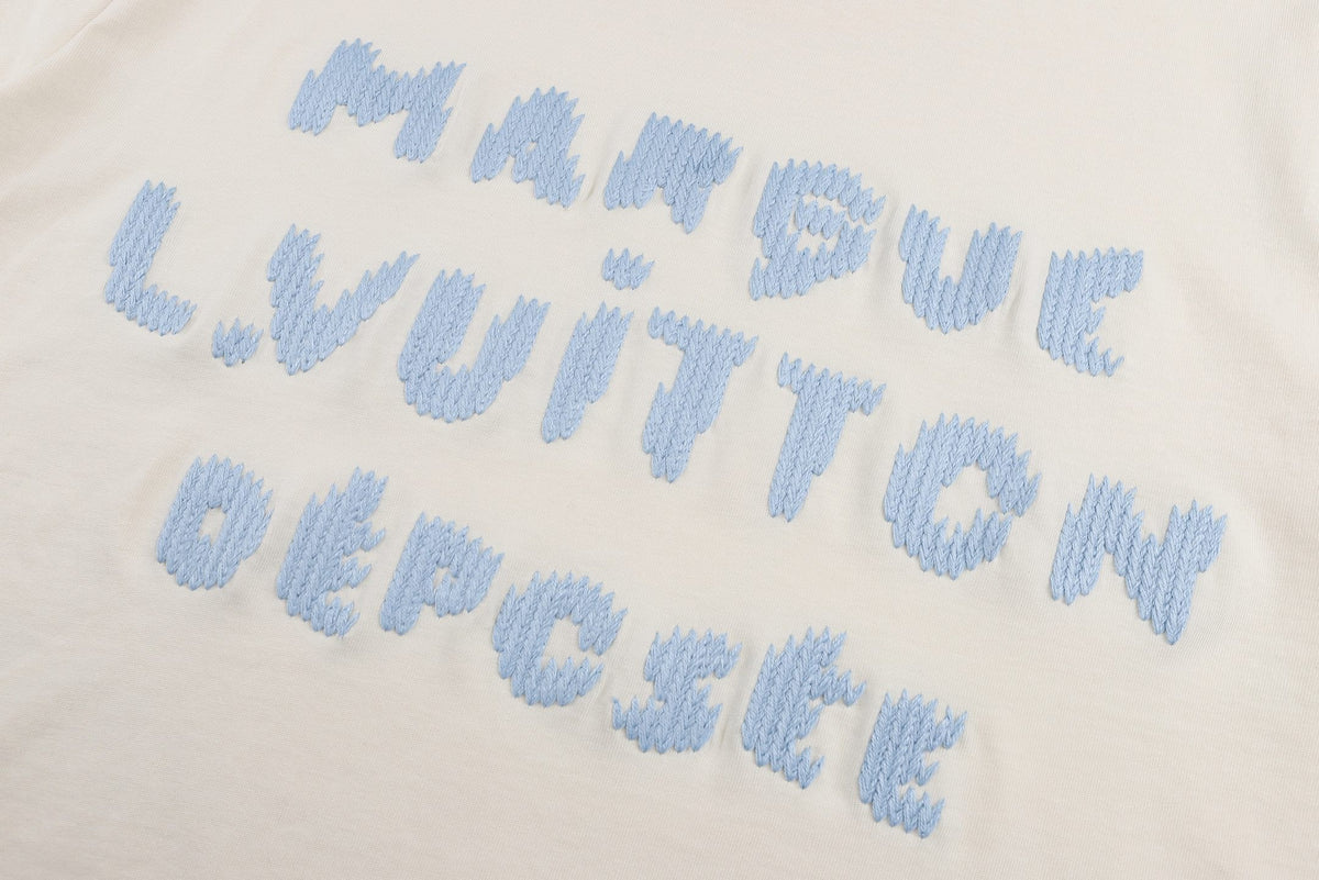 Louis Vuitton Embroidered Signature T-Shirt "Milky White"