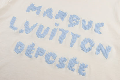 Louis Vuitton Embroidered Signature T-Shirt "Milky White"
