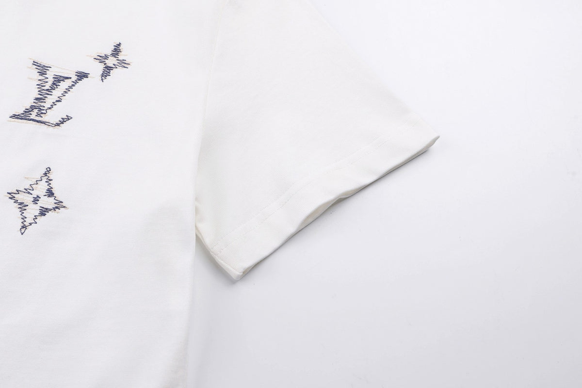 Louis Vuitton Embroidered Signature T-Shirt "Milky White"