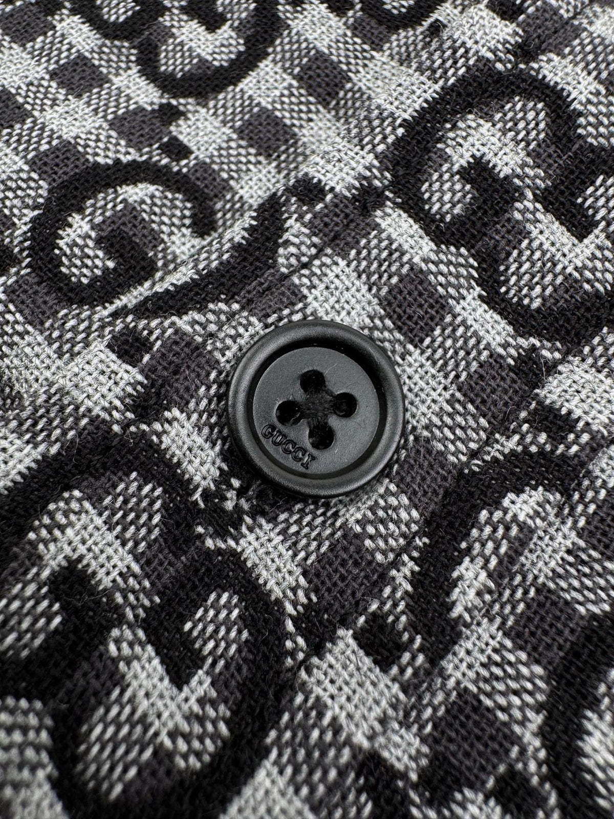 Gucci GG Checked Wool and Cotton Shirt "Grey"