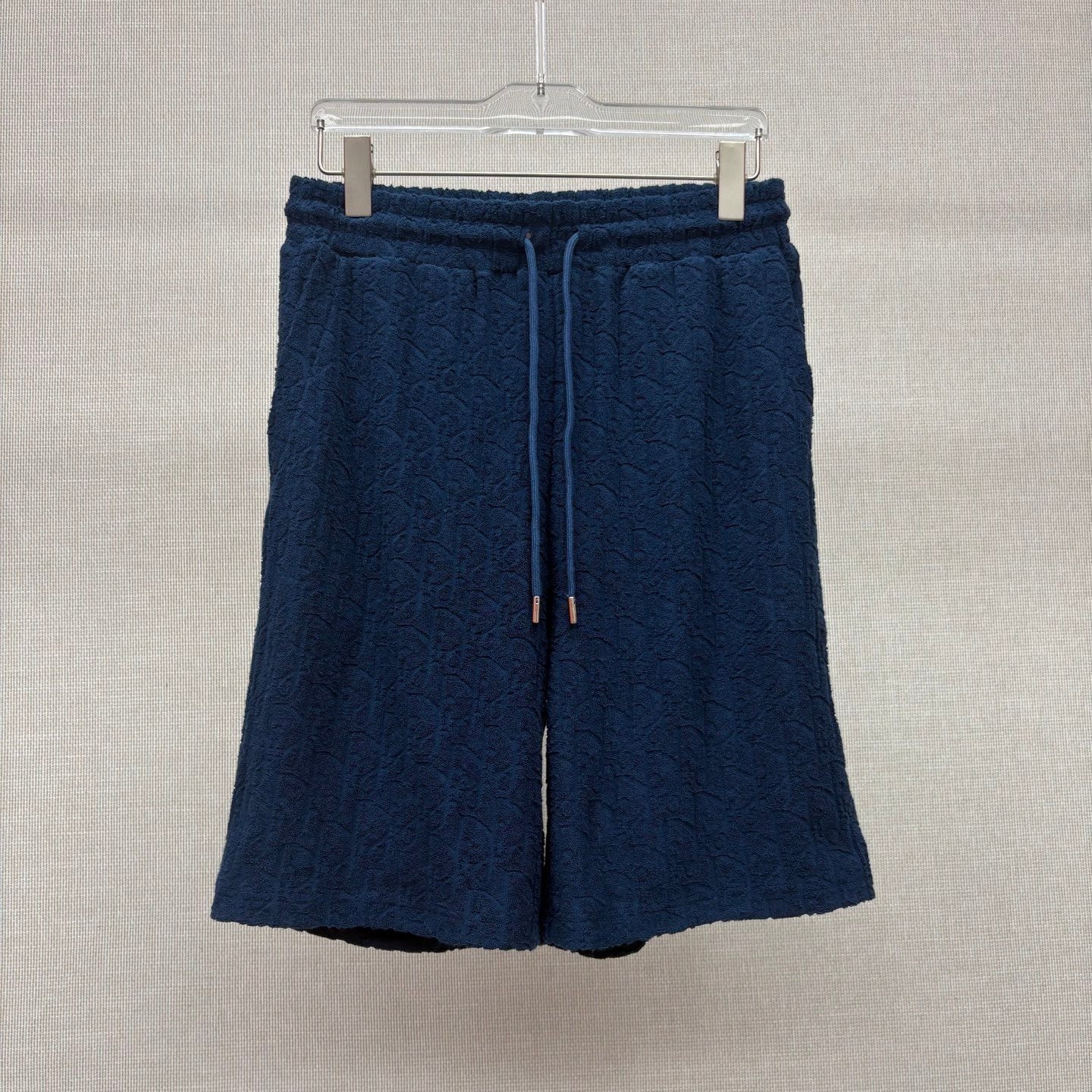 Dior Oblique Shorts "Navy Blue Terry Cotton Jacquard"