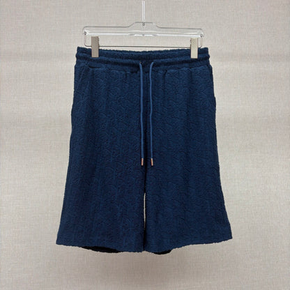 Dior Oblique Shorts "Navy Blue Terry Cotton Jacquard"