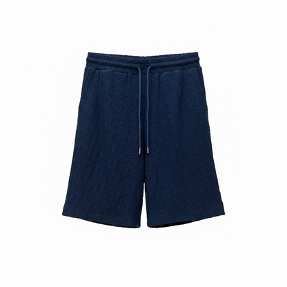 Dior Oblique Shorts "Navy Blue Terry Cotton Jacquard"