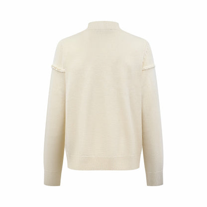 Dior Ribbon Sweater "White Wool Jersey"