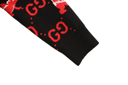 Gucci GG and Skunk Sweater "Black-Red"