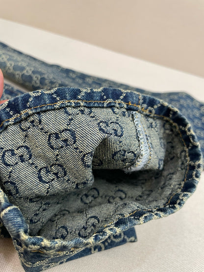 Gucci GG Cotton Denim Jacquard Pants