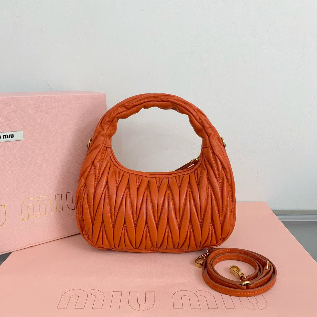 Miu Miu Wander Matelassé Nappa Leather Hobo Bag