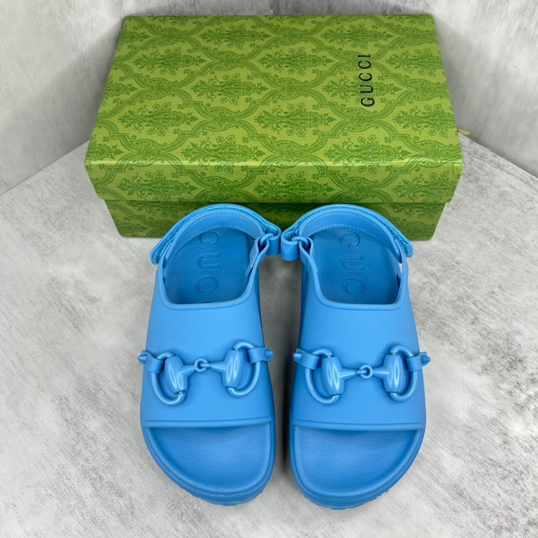 Gucci Horsebit Sandals "Blue"