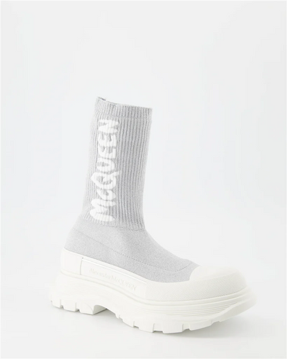 Alexander McQueen Tread Slick Boot "Ribbed Grey"