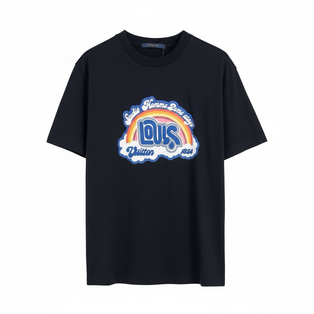 Louis Vuitton Rainbow Print T-Shirt "Black"