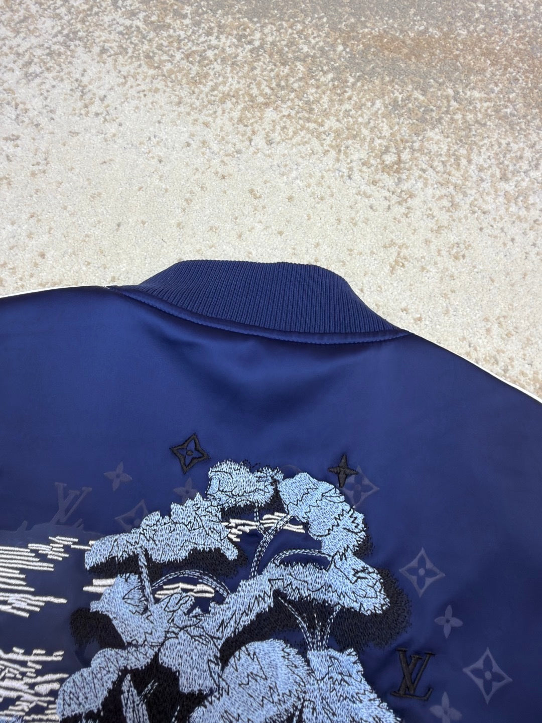 Louis Vuitton Embroidered Souvenir Jacket "Navy Blue"