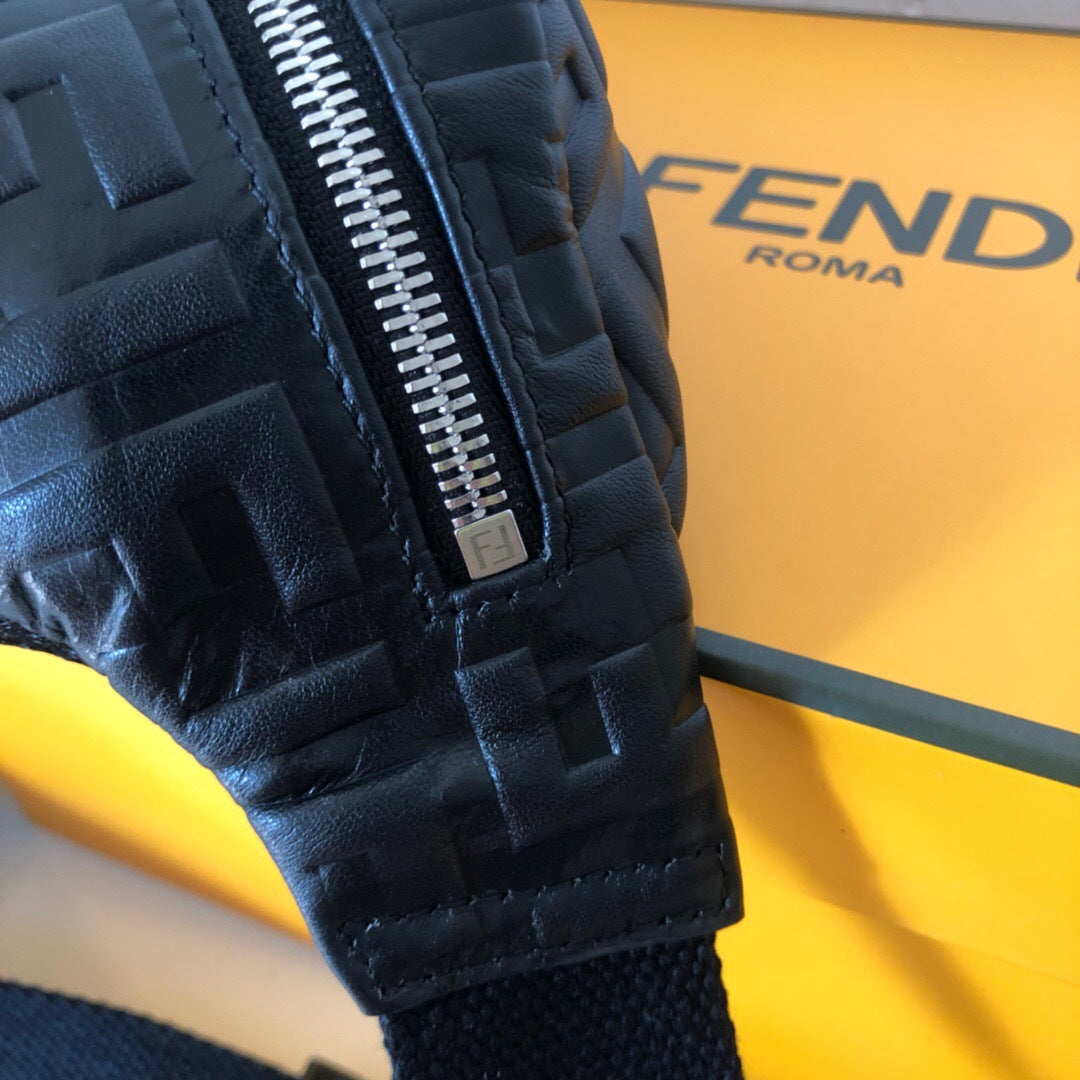 Fendi Diagonal FF Leather Belt Bag