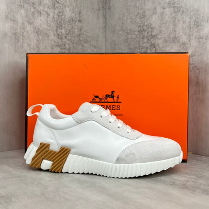 Hermes Bouncing Sneakers "White-Grey-Brown"