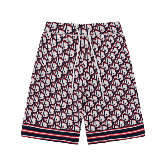 Dior Oblique Twill Shorts "White-Blue-Red"