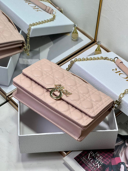 Dior My Dior Mini Bag "Powder Pink Cannage Lambskin"