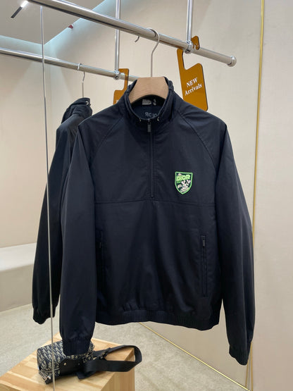 Dior Mountain Pullover Overshirt "Black Blended Cotton Twill"