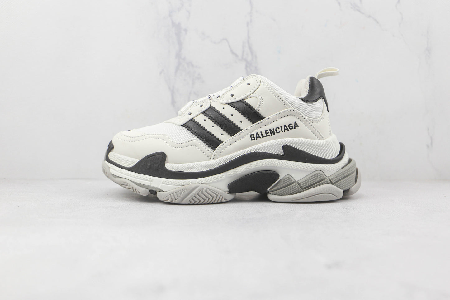 Balenciaga x Adidas Triple S "White-Black"