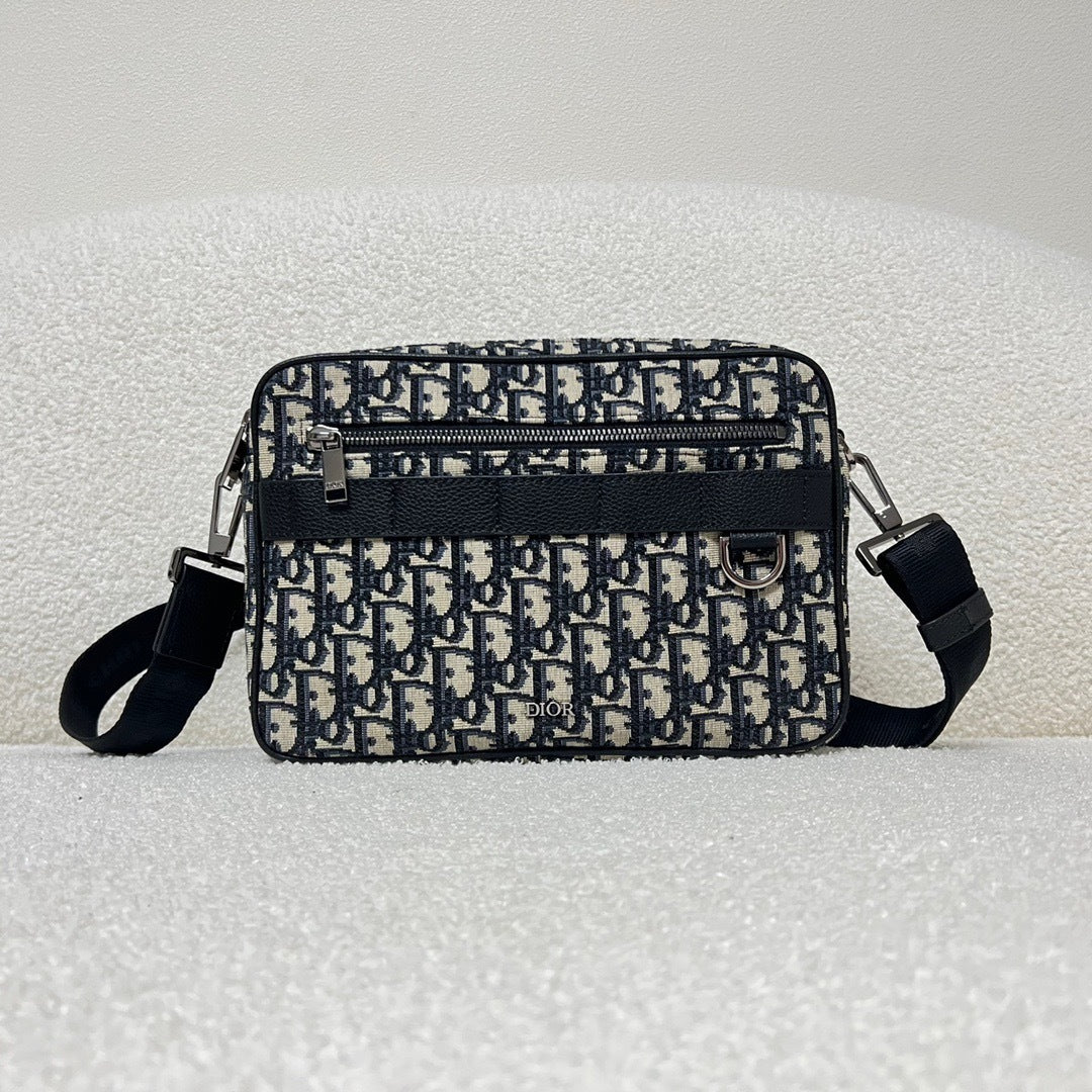 Dior Oblique Jacquard Safari Bag with Strap