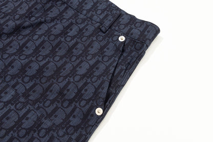 Dior Oblique Denim Shorts "Navy Blue"