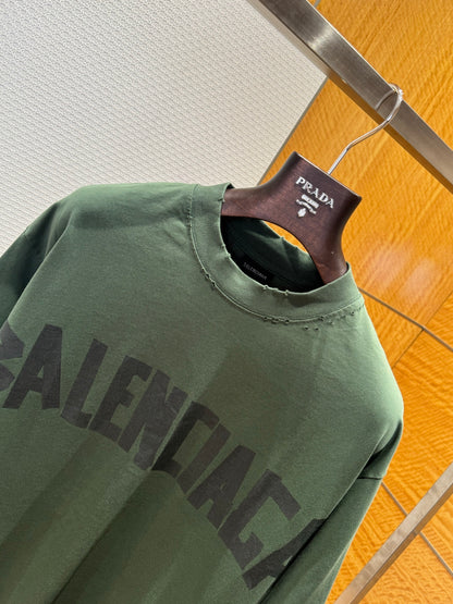 Balenciaga Tape Print T-Shirt "Green"