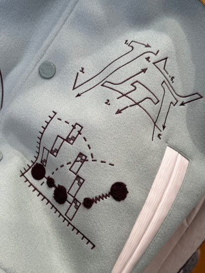 Louis Vuitton Varsity Leather Blouson "Aqua"