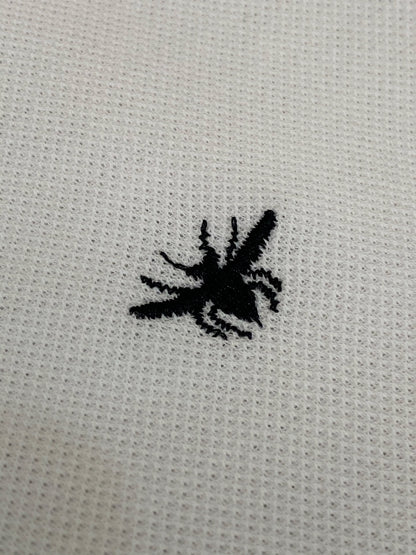 Dior Bee Embroidered Polo Shirt "White Cotton Mesh Fabric"