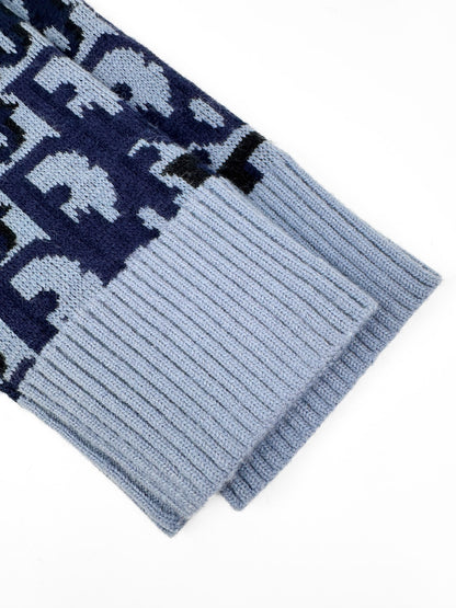 Dior Oblique Sweater "Blue Wool Jacquard"