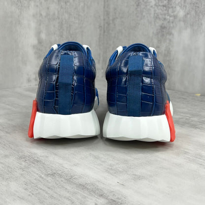 Hermes Bouncing Sneakers "Blue Crocodile Pattern"