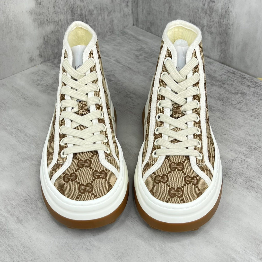 Gucci Tennis 1977 High-Top "Beige-White Monogram"