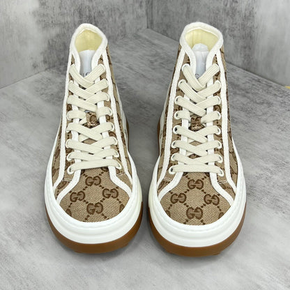 Gucci Tennis 1977 High-Top "Beige-White Monogram"