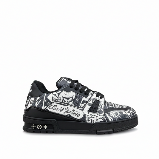 Louis Vuitton LV Trainers "Comic Motif Black-White"