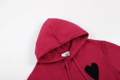 Ami Paris Ami De Coeur Hoodie "Pink"