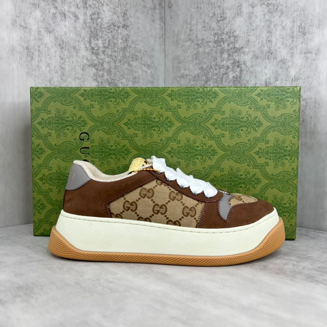 Gucci Screener Double "Beige-Brown Monogram"