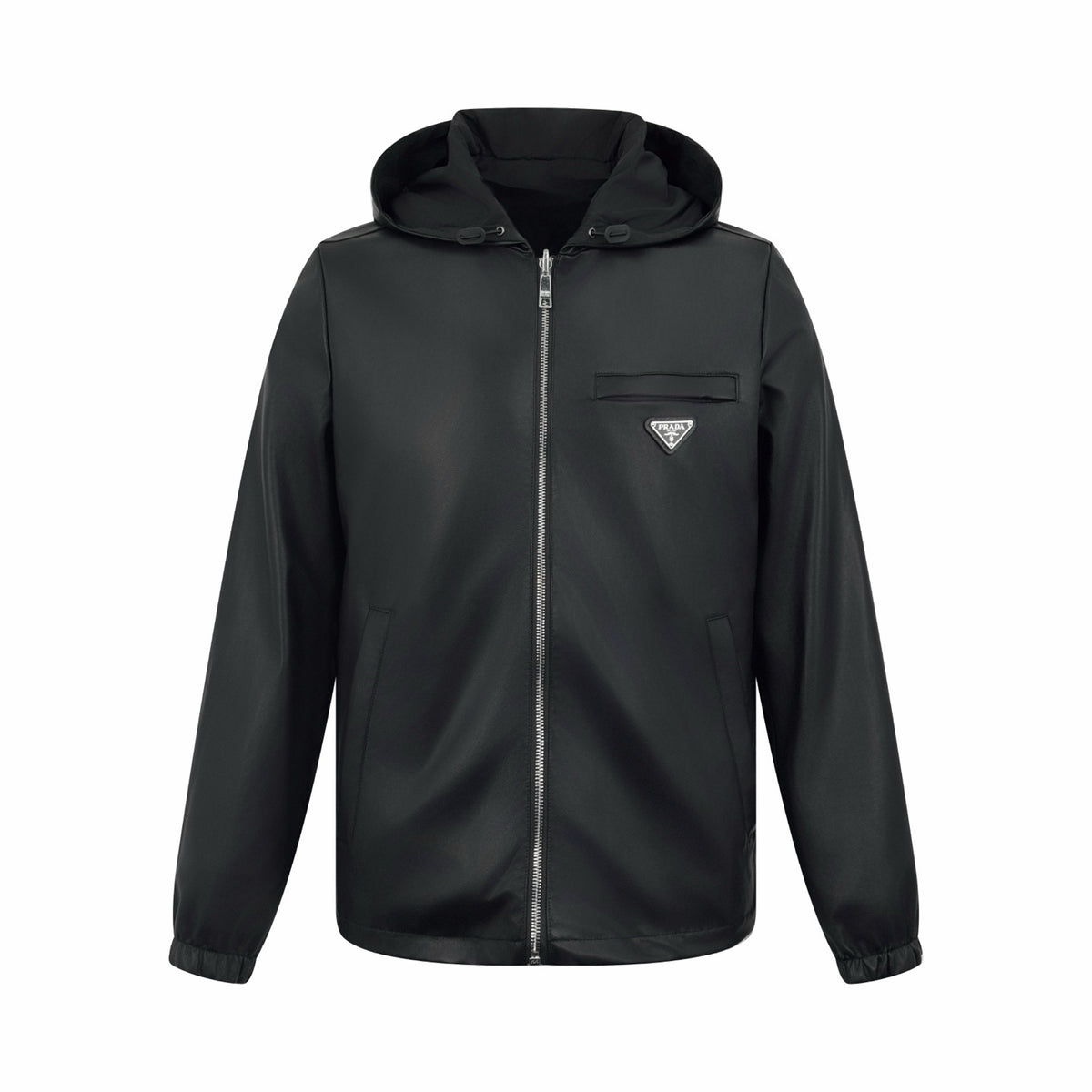 Prada Reversible Nappa Leather and Re-Nylon Jacket "Black"