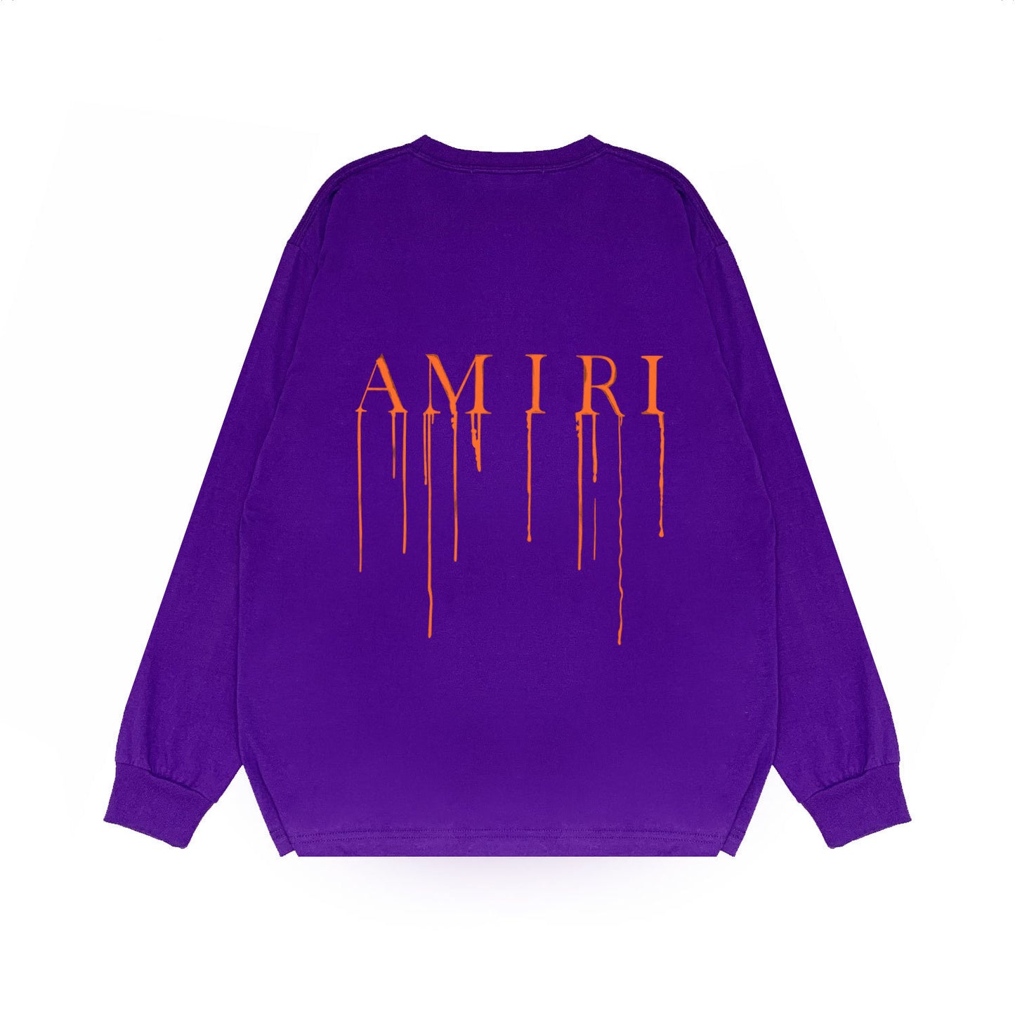 Amiri Paint Drip AM Logo Sweatshirt "Purple-Orange"