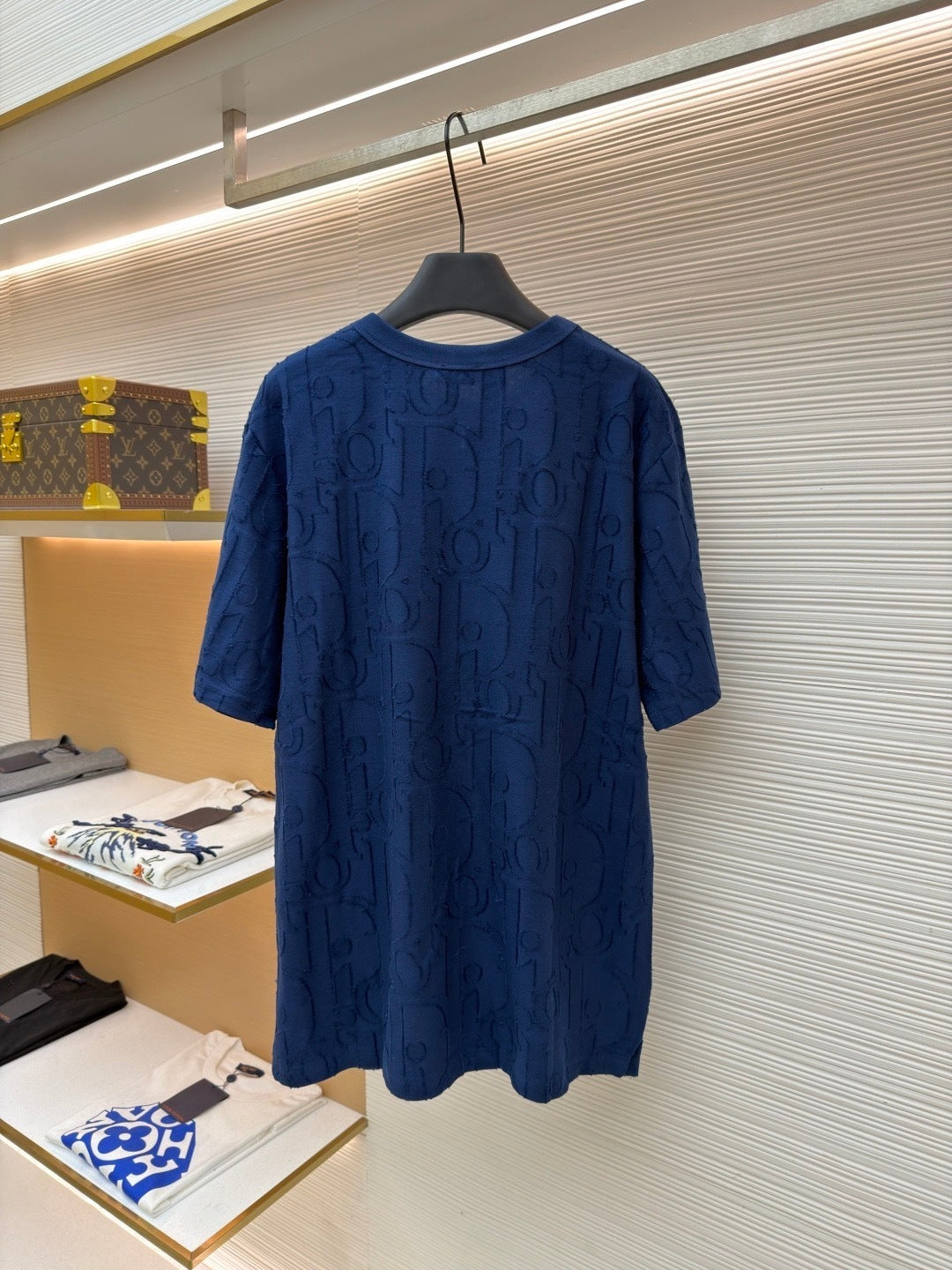 Dior Oblique T-Shirt "Deep Blue Cotton Jersey"