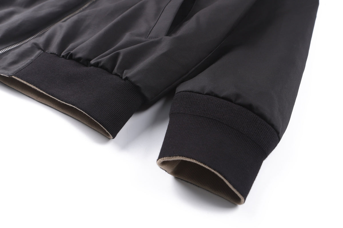 Gucci Reversible Cotton Canvas Zip Jacket Black Compact Cotton Canvas" and "GG nylon"