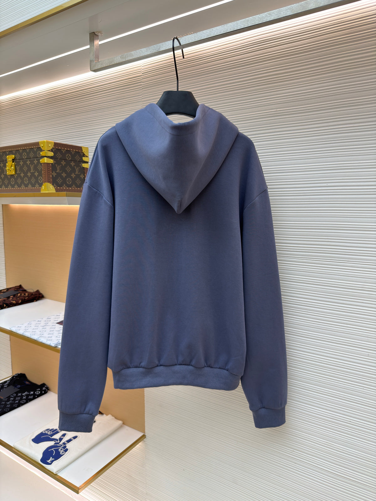 Louis Vuitton Embroidered Zipped Jersey Hoodie "Slate Gray"