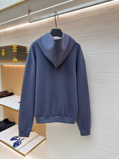 Louis Vuitton Embroidered Zipped Jersey Hoodie "Slate Gray"