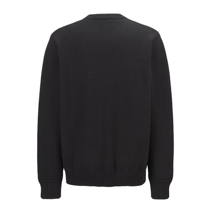 Gucci Knit Cotton Wool Sweater with Intarsia "Black"