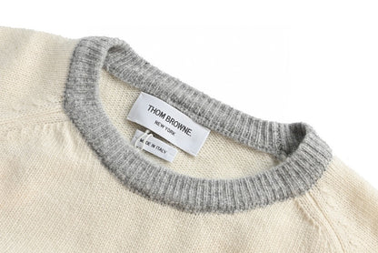 Thom Browne 4-Bar Sweater "Beige-Grey"