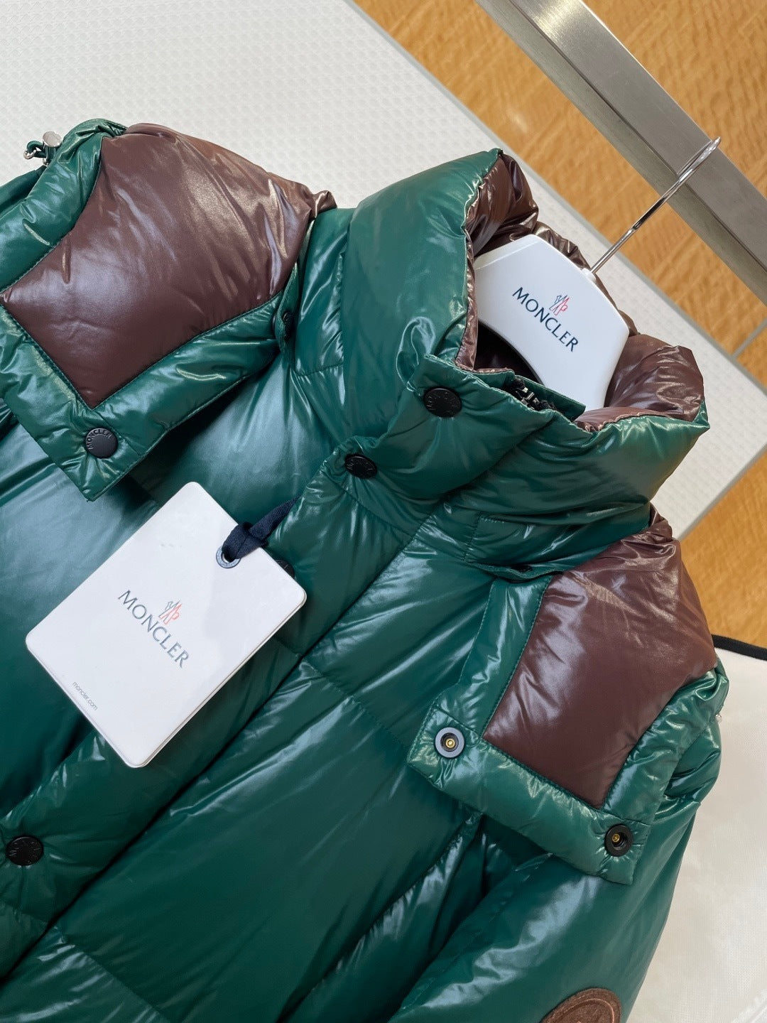 Moncler Parana Down Jacket "Emerald Green-Brown"